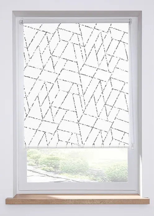 Sichtschutzrollo mit Grafikdruck in weiß - bonprix Sichtschutzrollo mit Grafikdruck in weiß - bonprix