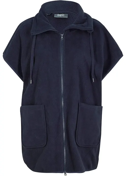 Fleece-Weste aus recyceltem Polyester in blau von vorne - bonprix Fleece-Weste aus recyceltem Polyester in blau von vorne - bonprix