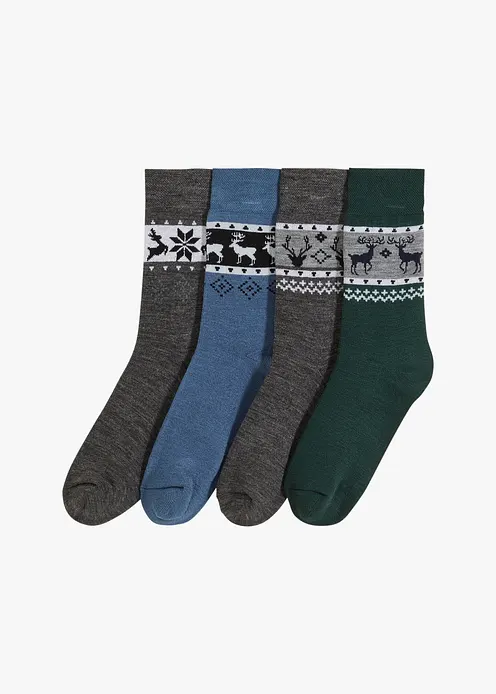 Thermo Socken unisex (4er Pack) in grün von vorne - bonprix Thermo Socken unisex (4er Pack) in grün von vorne - bonprix