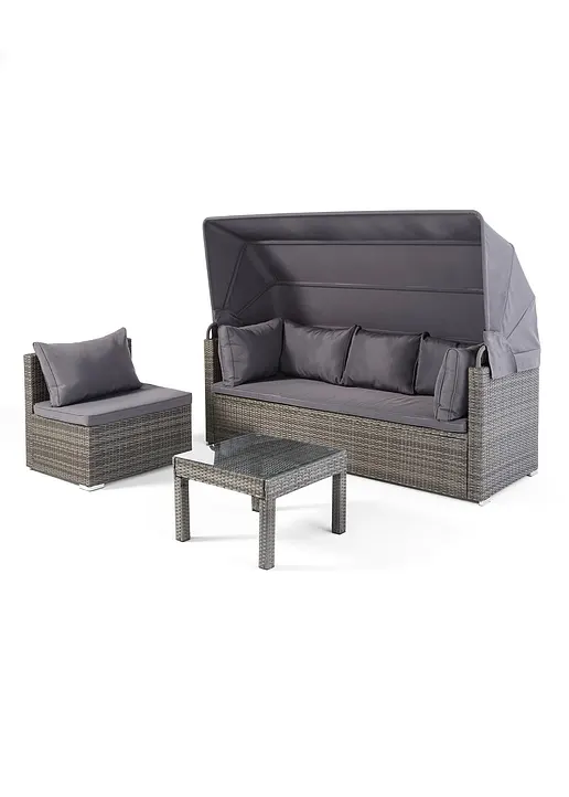 Gartenmöbel Set (3-tlg.Set) in grau geöffnet - bpc living bonprix collection Gartenmöbel Set (3-tlg.Set) in grau geöffnet - bpc living bonprix collection