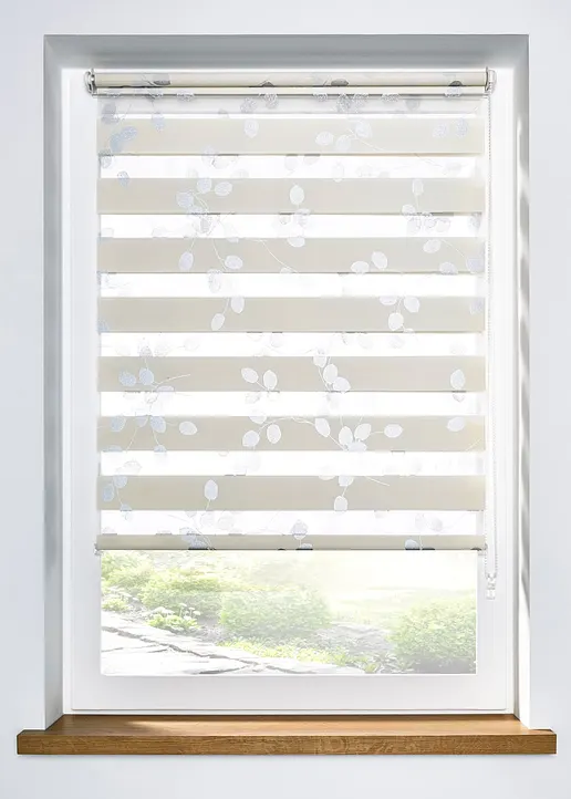 Doppelrollo mit Glanzmuster in beige - bpc living bonprix collection Doppelrollo mit Glanzmuster in beige - bpc living bonprix collection