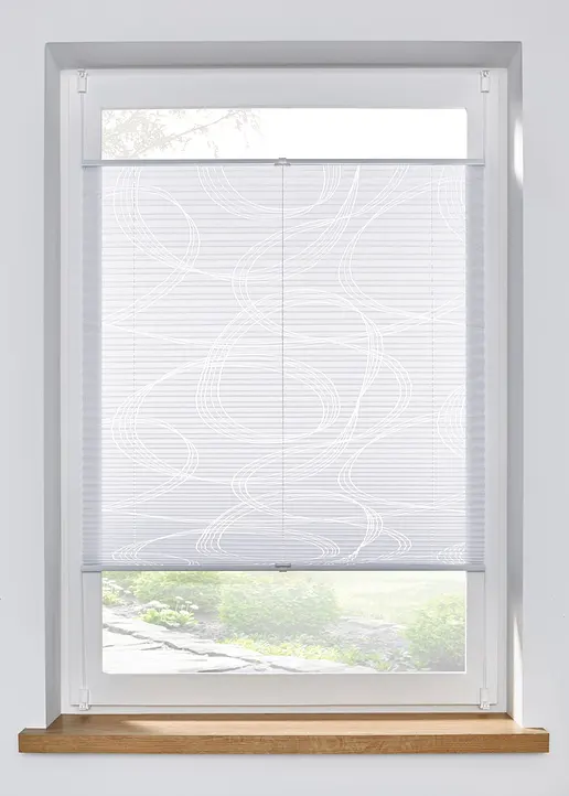 Ausbrenner Plissee graphisch in weiß - bpc living bonprix collection Ausbrenner Plissee graphisch in weiß - bpc living bonprix collection