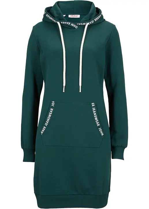 Sweatkleid in petrol von vorne - bonprix Sweatkleid in petrol von vorne - bonprix