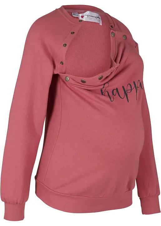 Umstands-Sweatshirt/Still-Sweatshirt in lila von vorne - bonprix Umstands-Sweatshirt/Still-Sweatshirt in lila von vorne - bonprix