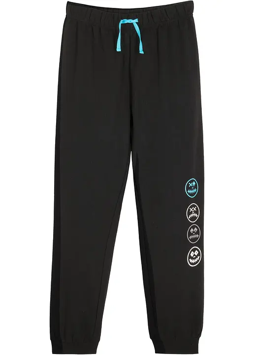 Jogginghose aus weichem Baumwoll-Mix in schwarz von vorne - bonprix Jogginghose aus weichem Baumwoll-Mix in schwarz von vorne - bonprix