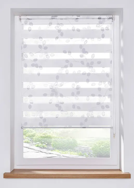 Doppelrollo mit Glanzmuster in weiß - bpc living bonprix collection Doppelrollo mit Glanzmuster in weiß - bpc living bonprix collection
