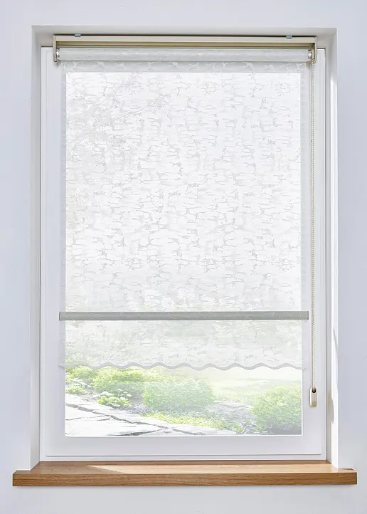Sichtschutzrollo mit Jacquard in weiß - bpc living bonprix collection Sichtschutzrollo mit Jacquard in weiß - bpc living bonprix collection