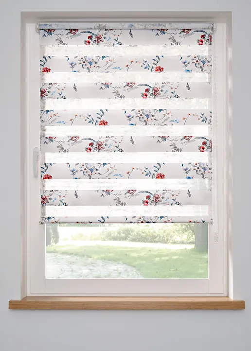 Doppelrollo mit Rosendruck in weiß - bpc living bonprix collection Doppelrollo mit Rosendruck in weiß - bpc living bonprix collection
