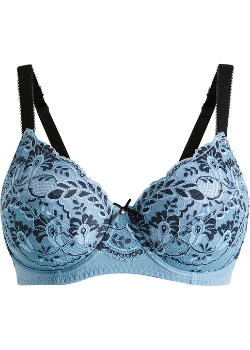 Minimizer BH mit Bügel in blau von vorne - bonprix Minimizer BH mit Bügel in blau von vorne - bonprix