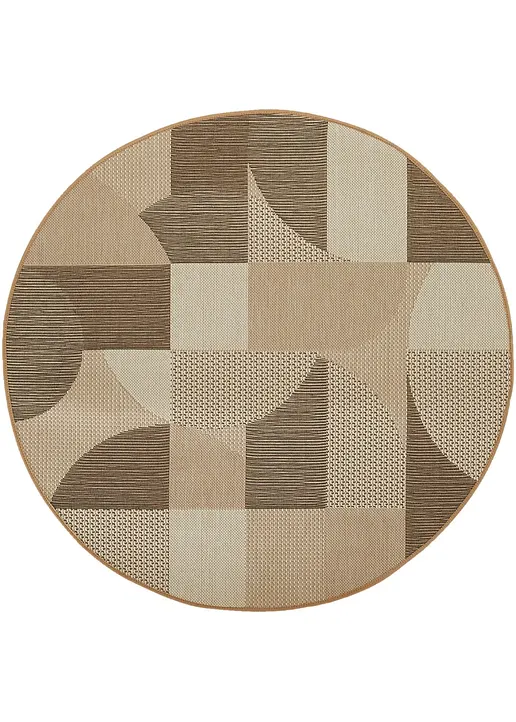 Runder In- und Outdoorteppich in graphischer Musterung in braun - bpc living bonprix collection Runder In- und Outdoorteppich in graphischer Musterung in braun - bpc living bonprix collection