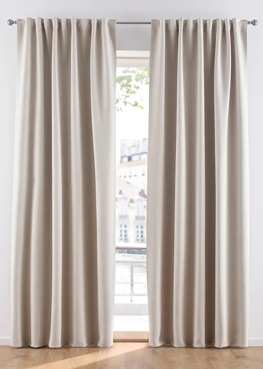 Abdunkelnder Vorhang, in vielen Größen (1er Pack) in beige - bonprix Abdunkelnder Vorhang, in vielen Größen (1er Pack) in beige - bonprix