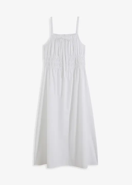 Midikleid in weiß von vorne - bonprix Midikleid in weiß von vorne - bonprix