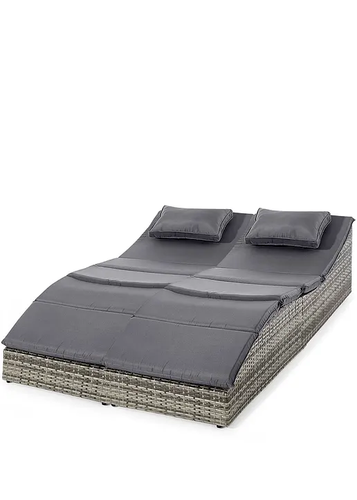 Gartenliege in grau von vorne - bonprix Gartenliege in grau von vorne - bonprix