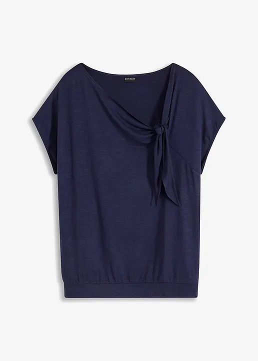 Shirt mit Knotendetail in blau von vorne - bonprix Shirt mit Knotendetail in blau von vorne - bonprix