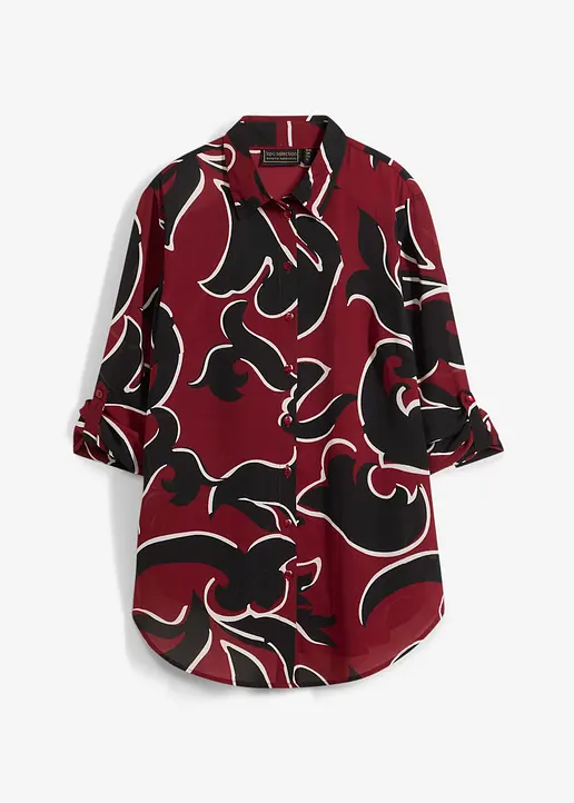 Bluse bedruckt in rot von vorne - bonprix Bluse bedruckt in rot von vorne - bonprix