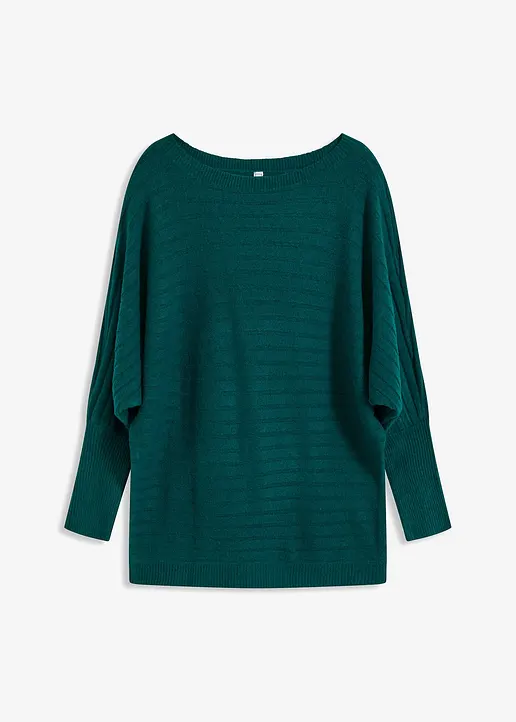 Pullover mit Fledermausärmeln in grün von vorne - bonprix Pullover mit Fledermausärmeln in grün von vorne - bonprix