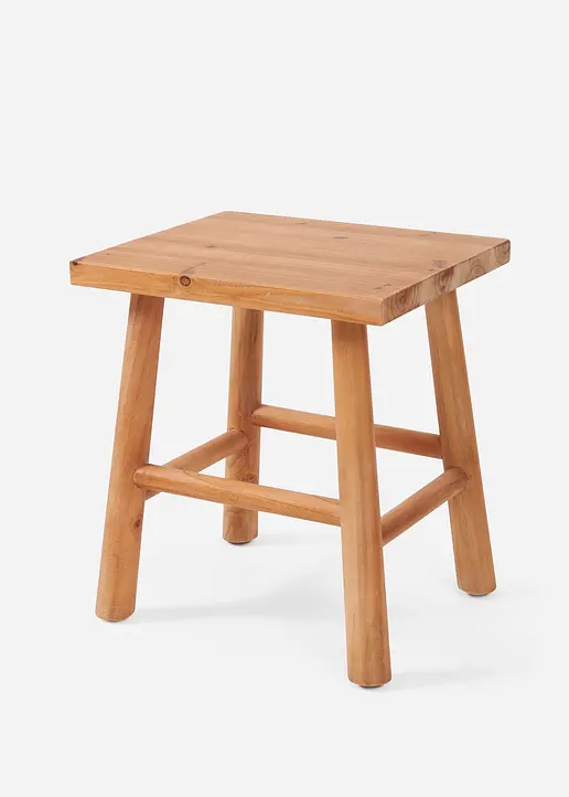 Holz Hocker in beige von vorne - bonprix Holz Hocker in beige von vorne - bonprix