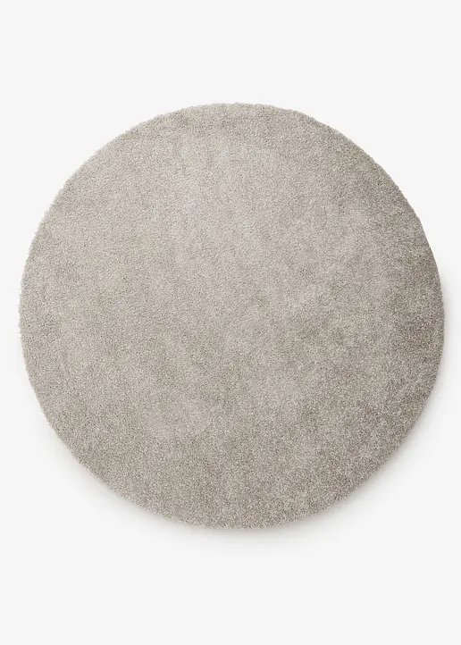Runder waschbarer Teppich mit weichem Flor in braun von vorne - bonprix Runder waschbarer Teppich mit weichem Flor in braun von vorne - bonprix