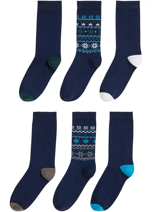 Socken mit Bio-Baumwolle (6er Pack) in weiß von vorne - bonprix Socken mit Bio-Baumwolle (6er Pack) in weiß von vorne - bonprix
