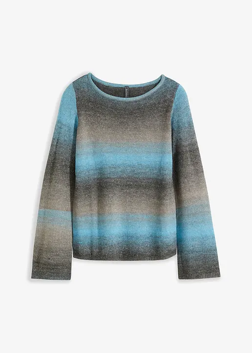 Pullover mit Farbverlauf in blau von vorne - bonprix Pullover mit Farbverlauf in blau von vorne - bonprix
