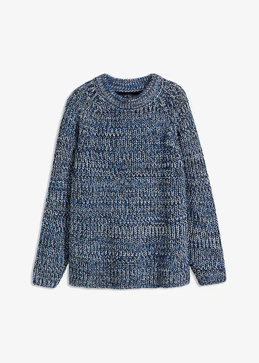 Pullover gemustert in blau von vorne - bonprix Pullover gemustert in blau von vorne - bonprix