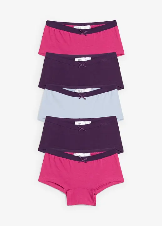 Panty mit weicher Baumwolle (5er Pack) in lila von vorne - bonprix Panty mit weicher Baumwolle (5er Pack) in lila von vorne - bonprix