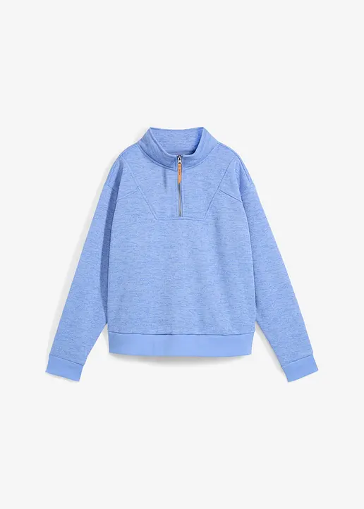 Super-Kuschel Long-Sweatshirt in blau von vorne - bonprix Super-Kuschel Long-Sweatshirt in blau von vorne - bonprix
