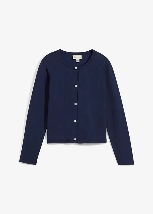 Feinstrickjacke in blau von vorne - bonprix Feinstrickjacke in blau von vorne - bonprix