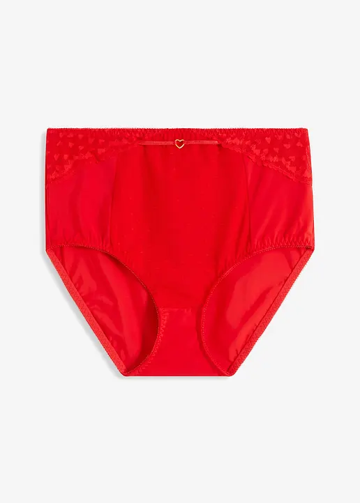 Taillenslip mit zarter Spitze in rot von vorne - bonprix Taillenslip mit zarter Spitze in rot von vorne - bonprix