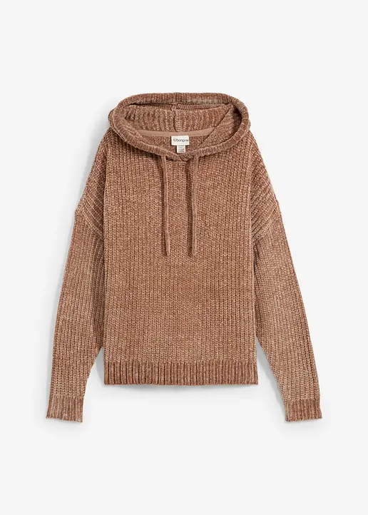 Oversize-Pullover aus Chenille in braun von vorne - bonprix Oversize-Pullover aus Chenille in braun von vorne - bonprix