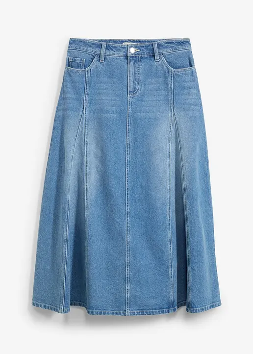 Maxi Jeansrock in blau von vorne - bonprix Maxi Jeansrock in blau von vorne - bonprix
