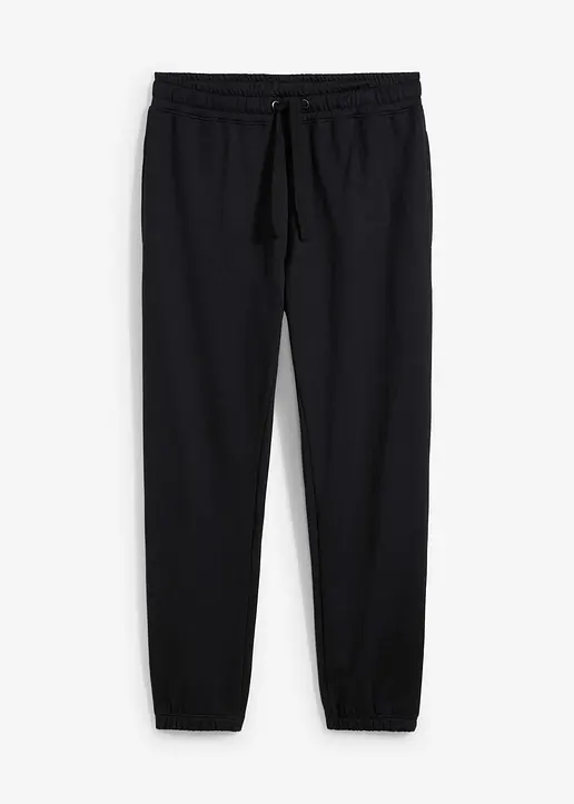 Jogginghose, Loose Fit in schwarz von vorne - bonprix Jogginghose, Loose Fit in schwarz von vorne - bonprix