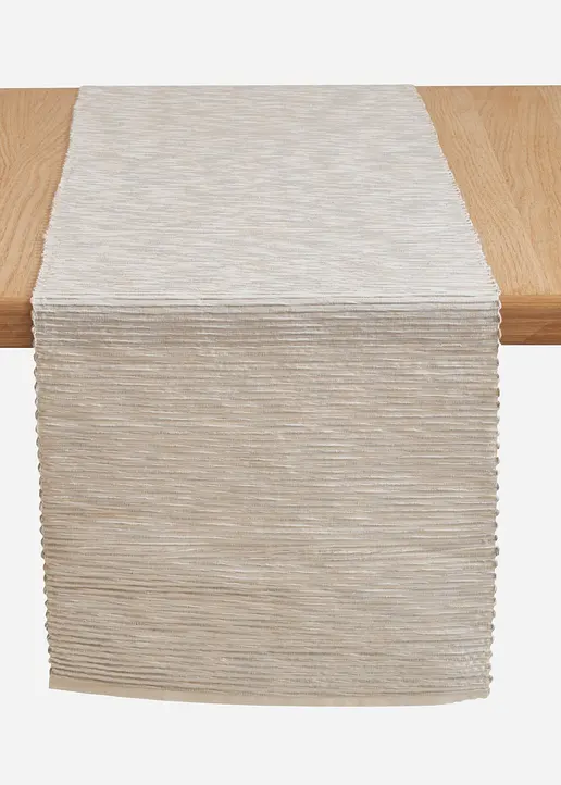 Bio Baumwoll Tischläufer in weiß von vorne - bonprix Bio Baumwoll Tischläufer in weiß von vorne - bonprix