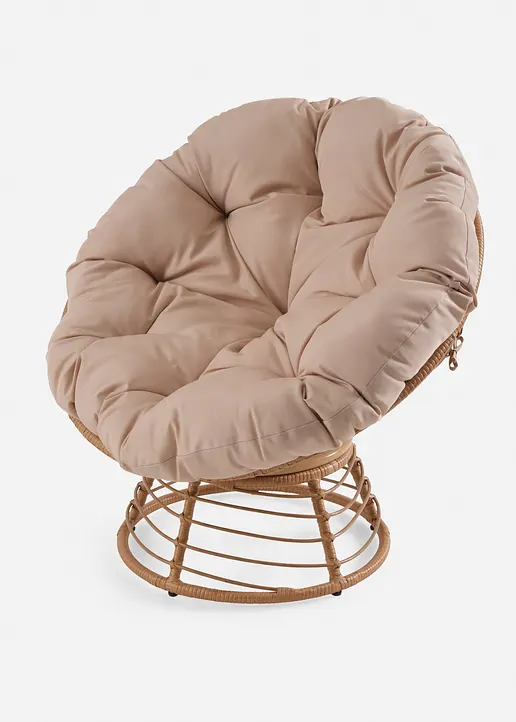 Korb Gartensessel in beige von vorne - bonprix Korb Gartensessel in beige von vorne - bonprix