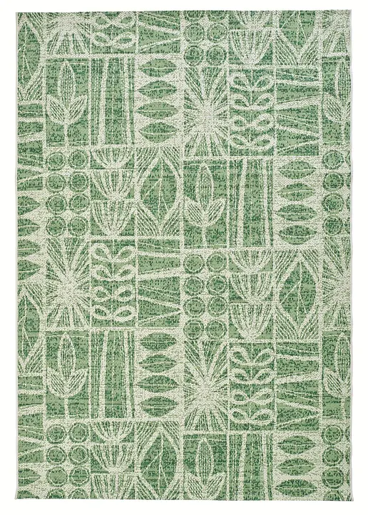 In- und Outdoor Teppich mit graphischer Musterung in grün von vorne - bonprix In- und Outdoor Teppich mit graphischer Musterung in grün von vorne - bonprix