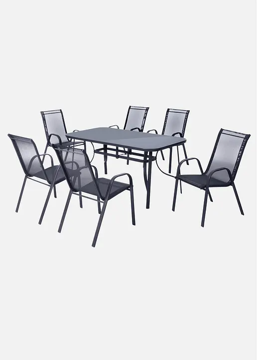 Gartenmöbel Set (7-tlg.Set) in grau - bonprix Gartenmöbel Set (7-tlg.Set) in grau - bonprix