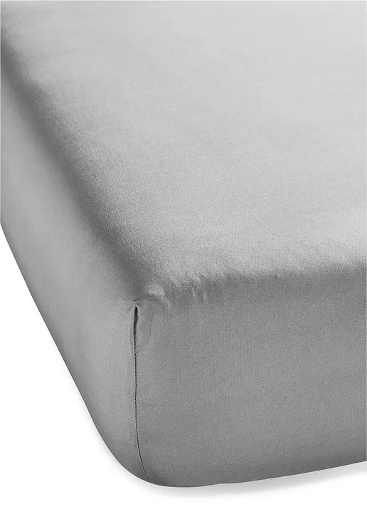 Microfaser Spannbettlaken in grau - bonprix Microfaser Spannbettlaken in grau - bonprix