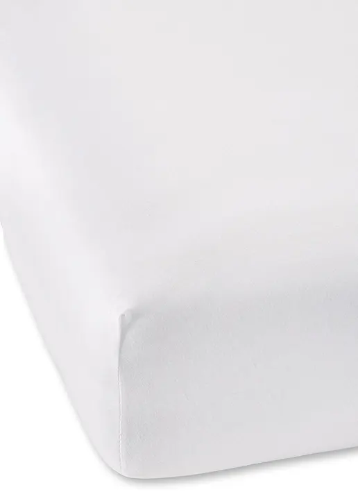 Jersey Comfort Spannbettlaken in weiß - bonprix Jersey Comfort Spannbettlaken in weiß - bonprix