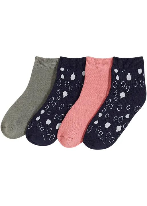 Thermo Kinder Socken mit Bio-Baumwolle (4er Pack) in blau von vorne - bonprix Thermo Kinder Socken mit Bio-Baumwolle (4er Pack) in blau von vorne - bonprix
