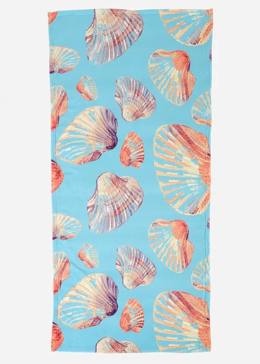 Strandtuch mit maritimen Druck in blau von vorne - bonprix Strandtuch mit maritimen Druck in blau von vorne - bonprix