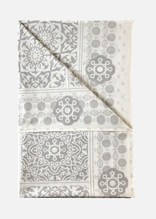 Tagesdecke mit Ornamenten in grau von vorne - bonprix Tagesdecke mit Ornamenten in grau von vorne - bonprix