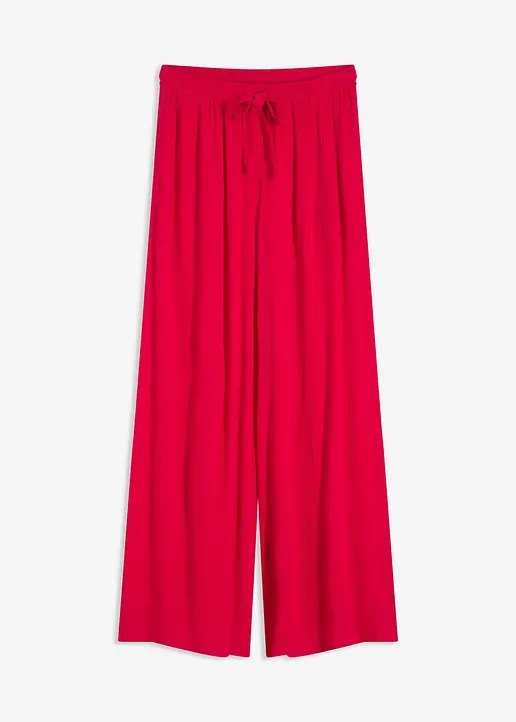 Weite Hose aus feiner Viskose in rot von vorne - bonprix Weite Hose aus feiner Viskose in rot von vorne - bonprix