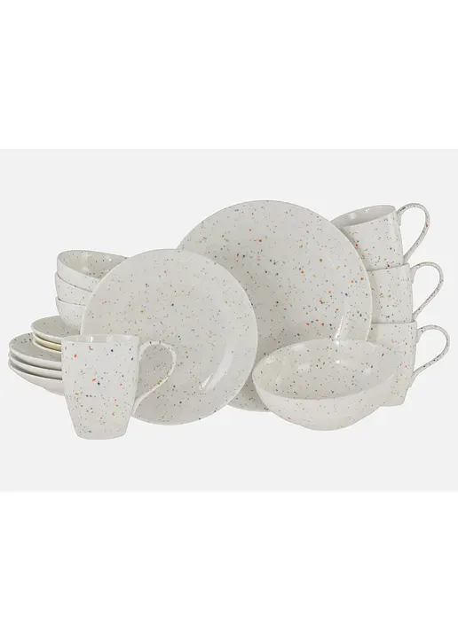 CreaTable Geschirr-Set (16-tlg. Set) in weiß - CreaTable CreaTable Geschirr-Set (16-tlg. Set) in weiß - CreaTable