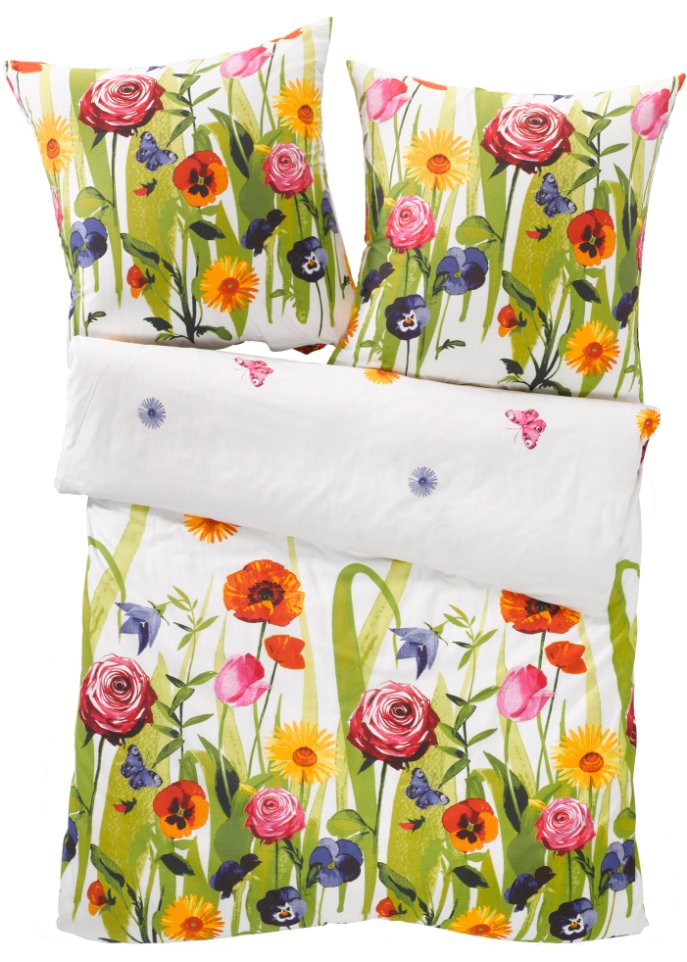 Bettwäsche mit Blumen Design in bunt - bpc living bonprix collection