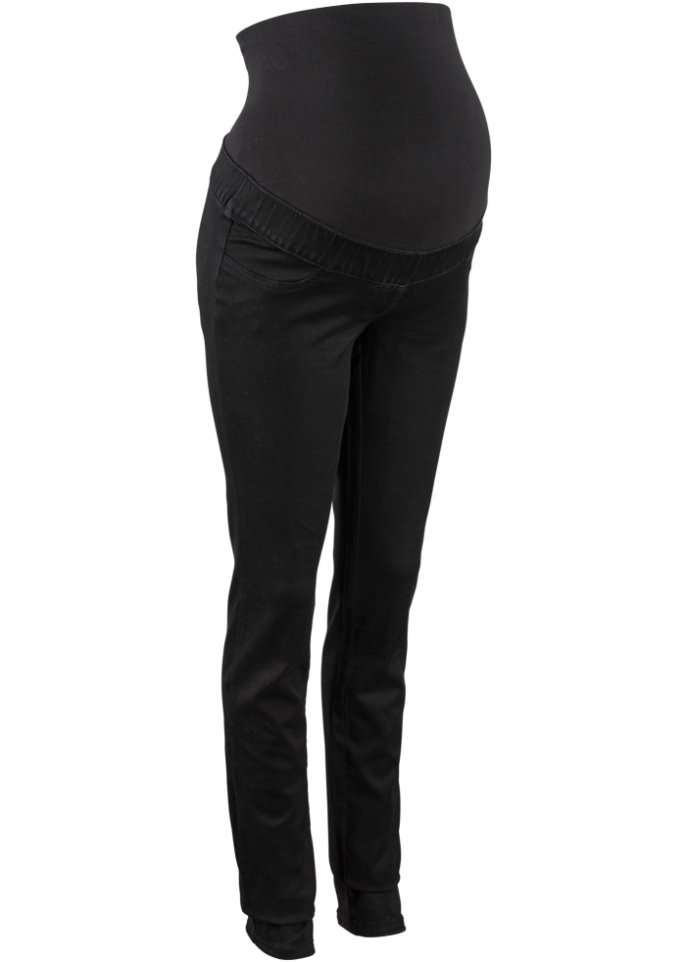 Umstands-Jeansleggings in schwarz von vorne - bpc bonprix collection