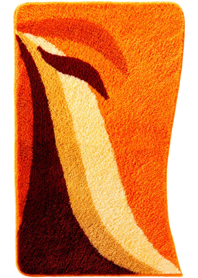 Badematte mit wellenförmigem Muster in orange - bpc living bonprix collection