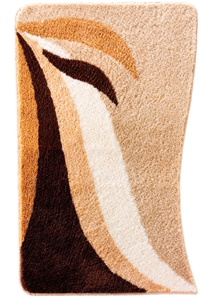 Badematte mit wellenförmigem Muster in braun - bpc living bonprix collection