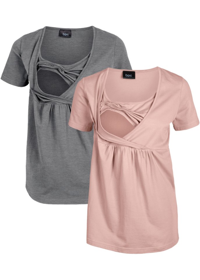 Umstandsshirts / Stillshirts, 2er Pack​ in rosa - bpc bonprix collection