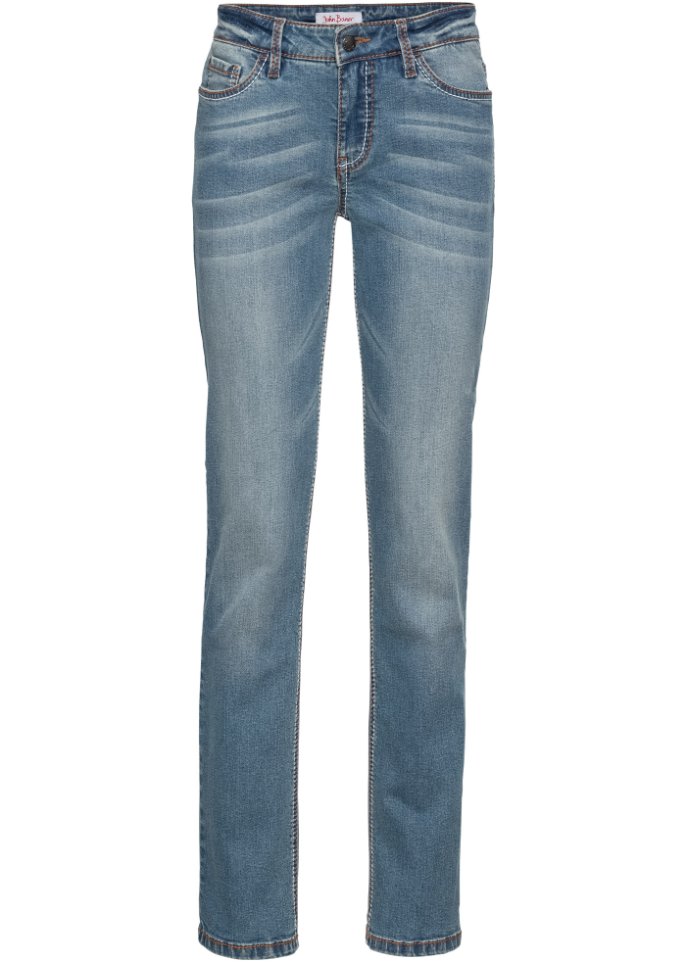 Stretch-Jeans, Straight in blau von vorne - John Baner JEANSWEAR