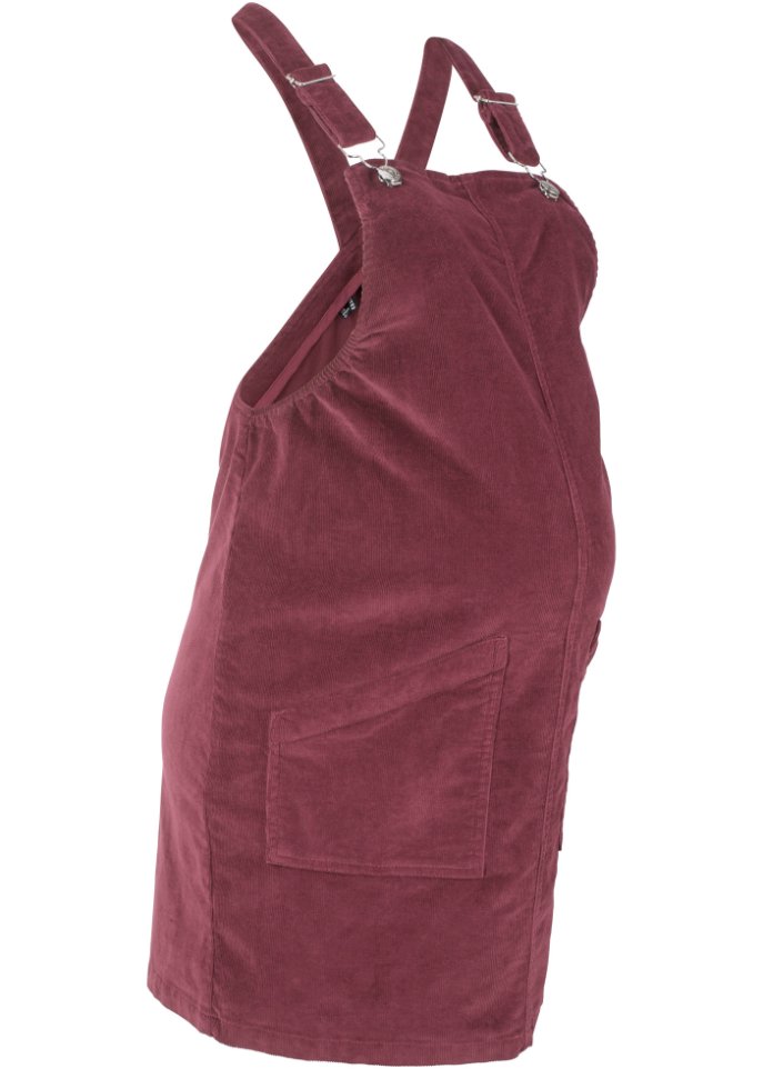 Cordlatz-Umstandskleid in rot von vorne - bpc bonprix collection